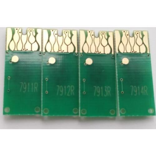 INK WAY Full set of T7911-T7914 resettable chips for Epson WorkForce Pro WF-4640/WF-4630 etc