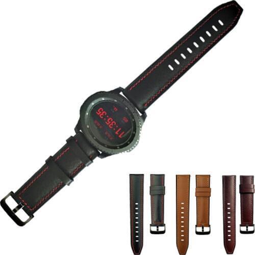22mm sport Strap for Samsung Galaxy watch 46mm SM-R800 smart watch bracelet Band Men Silione+ Leather watchband for Gear S3 Belt