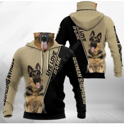Love German Shepherd 3D Printed Hoodies Harajuku Fashion Sweatshirt Women Men Casual Pullover Hoodie Mask Warm Cosplay Costumes