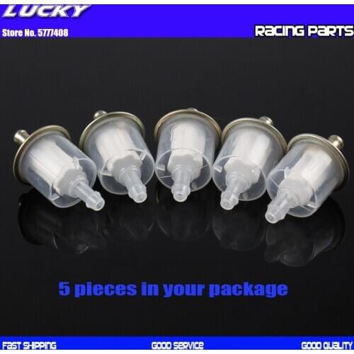 Universal Motorcycle Scooter Moped Scooter Dirt Bike ATV Go Kart Petrol Gas Gasoline Fuel Oil Filter Clear Inline