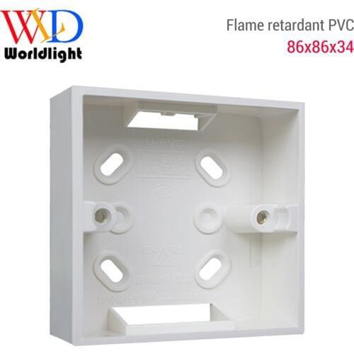 External Mounting Box 86mm*86mm*34mm for 86mm*86mm Standard Switches and Sockets Apply For Any Position of Wall Surface