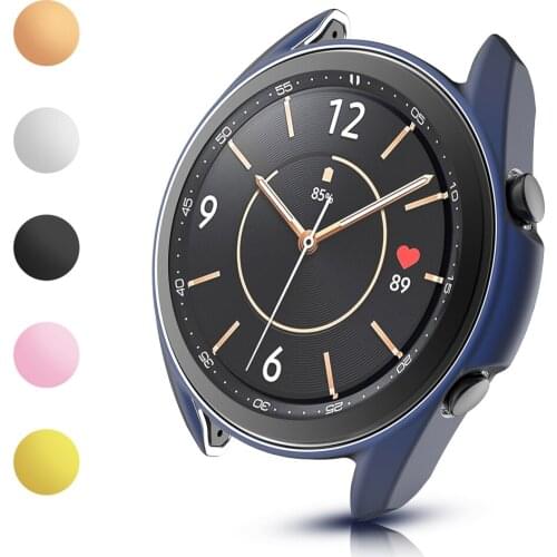 Watch3 Protector Soft Matte TPU Protective Case for Samsung Galaxy Watch 3 Band Cover 45mm 41mm Cases Frosted Bumper Shell