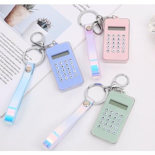 Creative Calculator Keychain Car Keychain Pendant Portable Calculator Labyrinth Game Relieve Stress Toy Keychain Student Supply