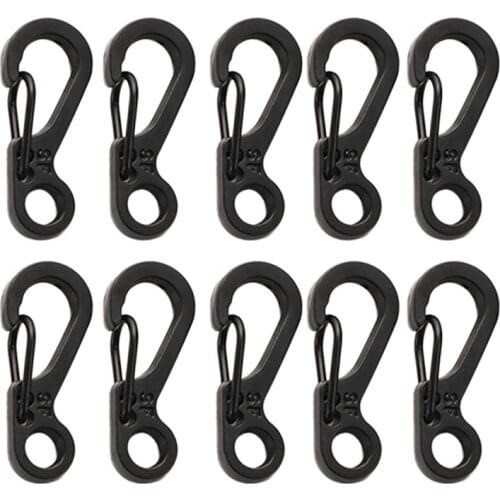 10Pcs Mini Carabiner EDC Spring Backpack Clasp Keychain Paracord Tactical Gear Rope Hooks Outdoor Survival Camping Equipment