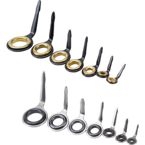 14 Pcs Mixed Sizes Single Leg Fishing Rod Guide Ring Eyes Set Spinning Casting Fishing Rod Repair Kit Building Accessories pesca
