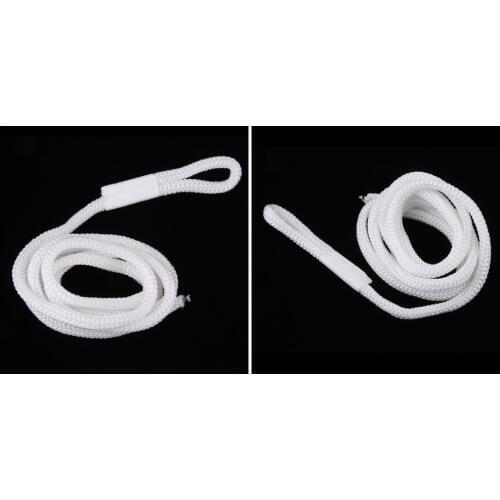 2 pieces , 1/4 INCH X 5 FT White Double Braided Fender Line, Boat Mooring Line Spliced Eye