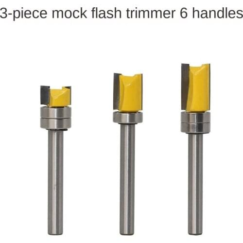 3PCS Bearing Flush Trim Router Bit for wood 6MM Shank straight bit Tungsten Woodworking Milling Cutter Tool