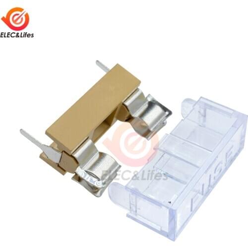 5Pcs/lot 5x20mm Fuse Holder Panel Mount PCB Fuse Box Holder Insurance Tube Socket 5*20mm