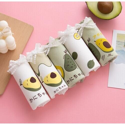 5pcs/Lot Womens Panties Cotton Underwear Student Briefs Female Underwear Girls Sexy Lingerie Ladies UnderpantsCollege Style