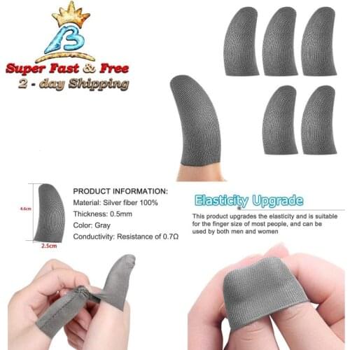Mobile Game Finger Sleeve Play Games No Interference 5pcs Screen Gaming Controller Touch Screen For PUBG COD Support Dropship