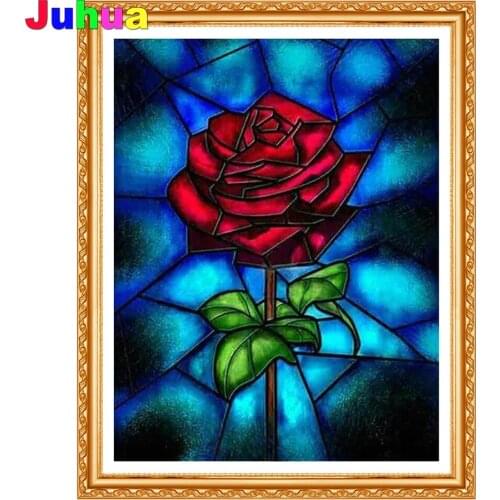 Red Rose 5d diy diamond painting cross stitch full square round drill flower diamond embroidery gift living room decor