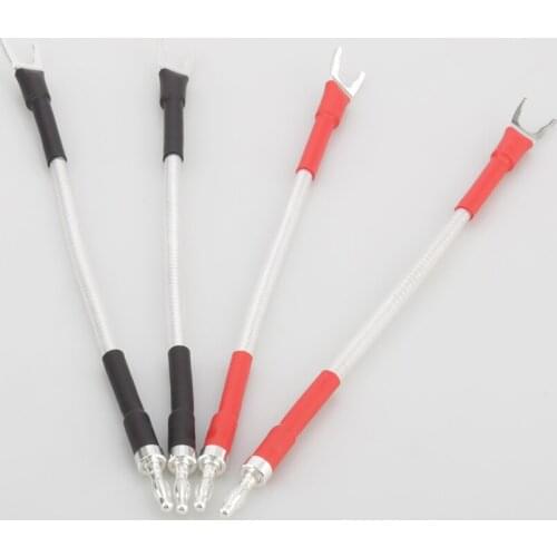 Audiocrast Odin JUMPER LINKS 4 x 20cm Jumper Cable OFC Speaker Cable Banana Plugs to Banana plug Audio Cable HIFI