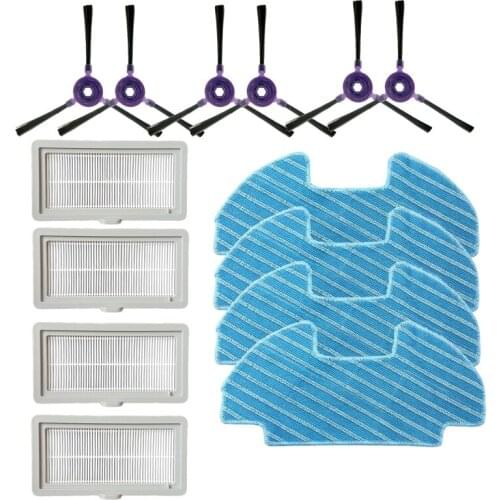 Vacuum Cleaner Side Brush Filter Mop Cloth for Midea VCR08 MR09 Robot Vacuum Cleaner Parts Brushes Filter Cloth Kit
