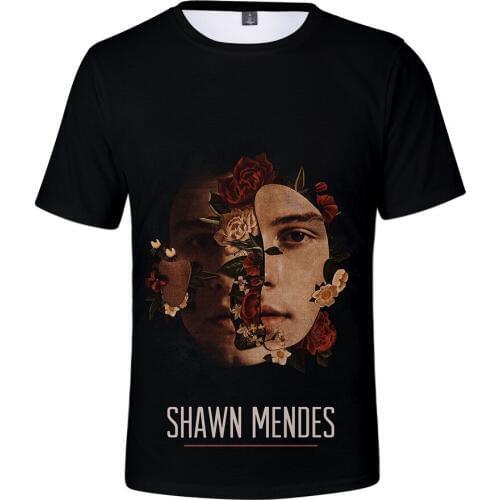 Shawn Mendes 3D T Shirt Men Women Harajuku Tumblr tshirt T-shirt Fashion Cotton Funny Short Sleeve T shirts Tops hip hop Clothes