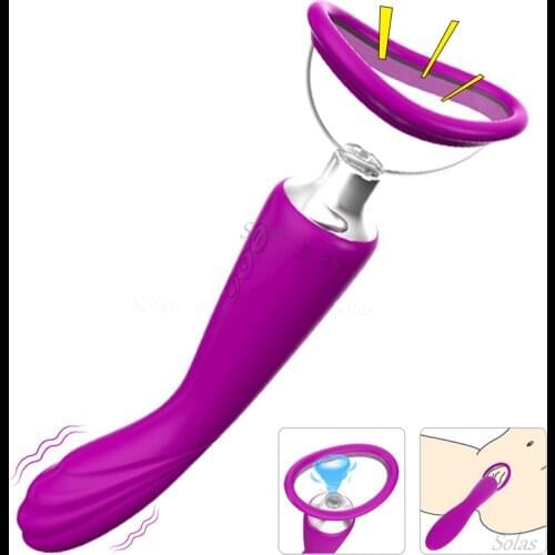 Sucking Oral Sex Sucking Clitoris Massager Vibration Dual Motor AV Vibrator Sex Toy Masturbator Breast Sucker Adult Products 18