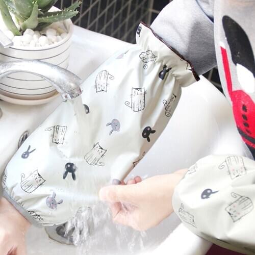 Cute student work antifouling protective sleeve adult home kitchen clean waterproof sleeve sleeve female long section