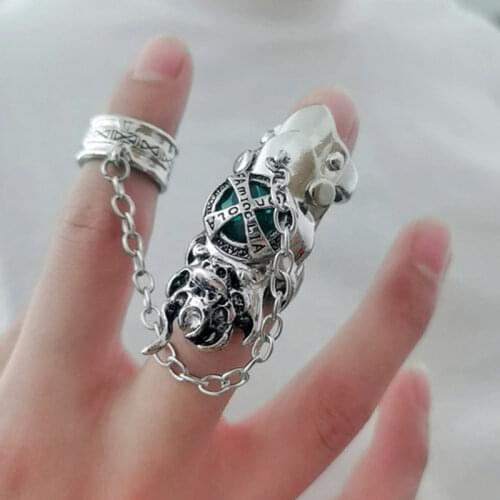 Wholesale 5 Pcs Katekyo Hitman Reborn Ring Japanese Anime Gemstone Double Rings Joint Personality Stylish for Men Cosplay Gifts