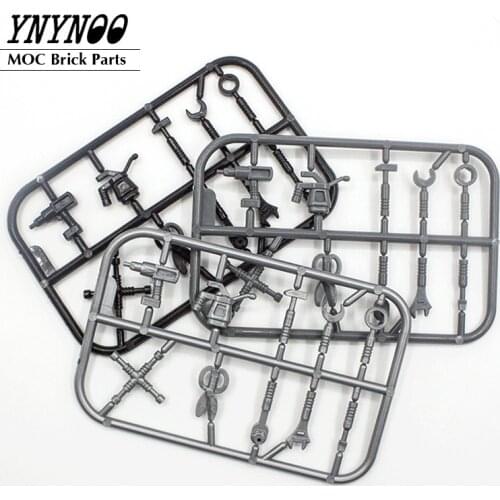 9Pcs/lot MOC Parts 11402 Tools Complete Set Equipment Scissors Tool Hammer Cross Pein for Minifig Building Block Bricks DIY Toys