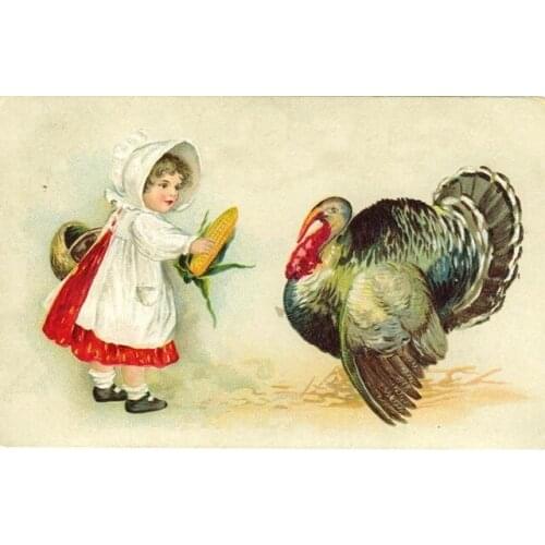 Cross Stitch Kits Girl Feeding Food Needlework Embroidery Crafts 14CT Unprinted DIY Arts Handmade Home Decor