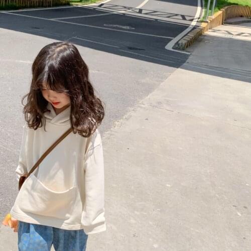 2021 new style girls boys hooded sweatshirt autumn winter fashion cotton full sleeve kids t-shirt 2-8 years