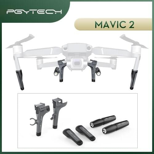 PGYTECH Drone Landing Gear Extensions LED Headlamp Set Landing Legs for MAVIC 2 Accessories