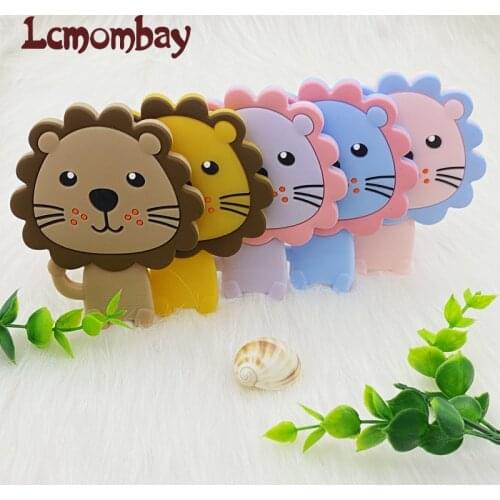 1PCS Silicone Lion Teether Baby rodent Baby Teething Toys Chewable Animal Shape Baby Products Nursing Gift