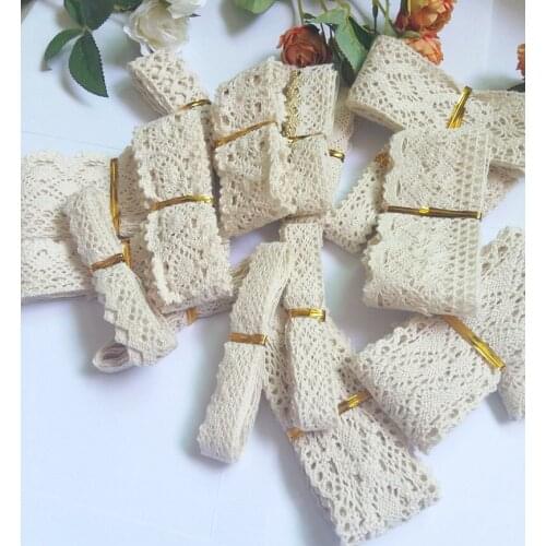 20pcs/lot 1.5-4.5CM mixed Lace Accessories Cotton Edge Theory Sweater Side Skirt Full Cotton Curtain Sofa Diy Cotton Lace