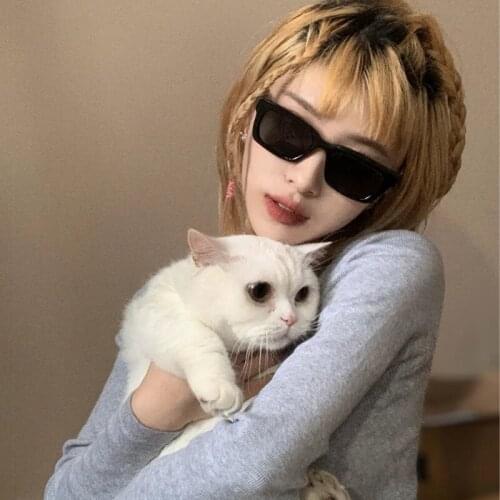 Korean Version of Jennie Sunglasses Female Small Face Cool Black Jumper Winter Sunglasses Male Small Frame Glasses Trend