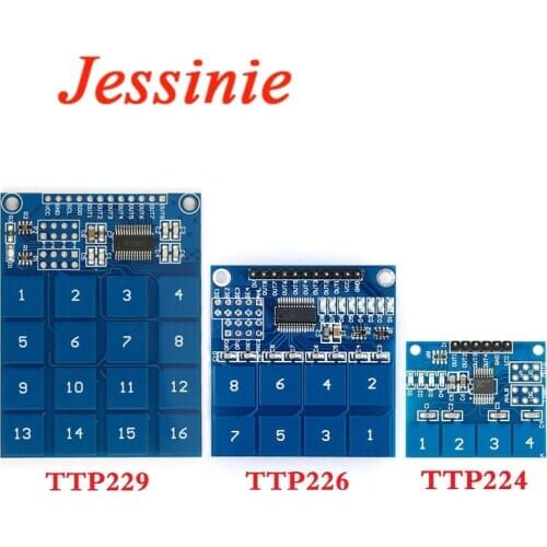 TTP224 TTP226 TTP229 Digital Switch Touch Module 4 8 16 Channel Way Capacitive Touch Switch Sensor Module For Arduino