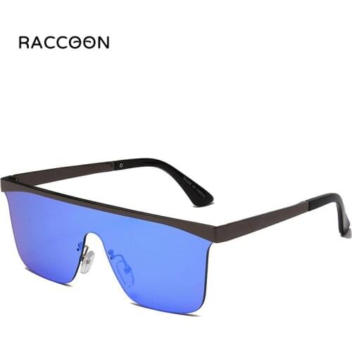 Unique Half Frame One Piece Sunglasses For Women Vintage Oversized Shiled Gradient Sun Glasses Female Black Brown Flat Eyewear