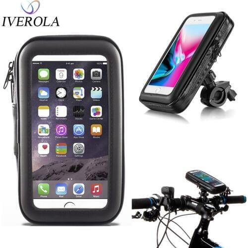Univerola Bike Motorcycle Phone Holder with Waterproof Case Bag Bicycle Handlebar Mount Mount Phone Stand For iPhone Samsung GPS