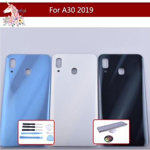 For Samsung Galaxy A30 A305 A305F SM-A305F Housing Battery Door Rear Back Glass Cover Case Chassis Shell A30 2019 Replacement