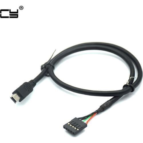 1pcs 50cm Mini USB 5Pin Male to Dupont 5 Pin male Header Motherboard Adapter Cable 50cm
