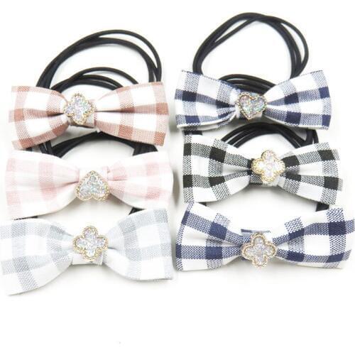 1PCS Simple Cloth Knot Clover Elastic Hair Bands For Girls Bohemian Headband Scrunchy Fashion Kids Hair Accessories For Women