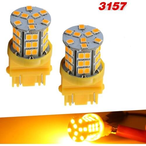 10/20pcs 12V DC 10W Led Bulb DRL 3157 45SMD 2835 Led Auto Lamp T25 3157 LED Turn Signal Light DRL Parking Light Bulbs
