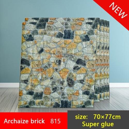 10pcs 3D PVC Wall Stickers Paper Brick Stone Wallpaper DIY Rustic Effect Self adhesive Home Decor Sticker Living Room Decoration