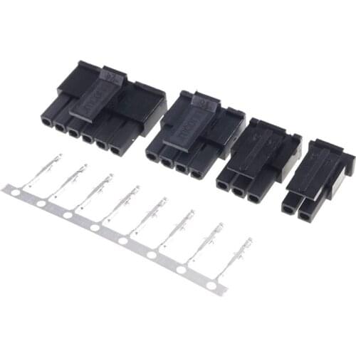 10 pcs Micro-Fit 3.0 mm connector single row Male Housing 1x2 2 Pin 3 4 5 6 7 8 Pin /Matching Female Terminal