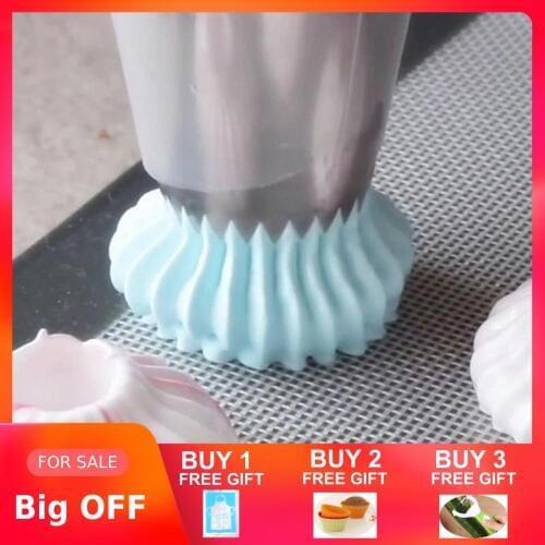 2 pcs Nozzles Icing Piping + 1 Cream Pastry Bag Flower Ring Cookie Biscuit Ice Cream Tips Set Cake Mold Stainless Steel Reusable