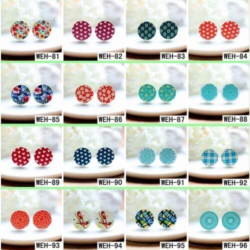 20PCS (81-96)16mm Round High Quality Photo Wood Laser Cut Cabochon to make Rings, Earrings,Bobby pin,Necklaces, Bracelets-(WEH)