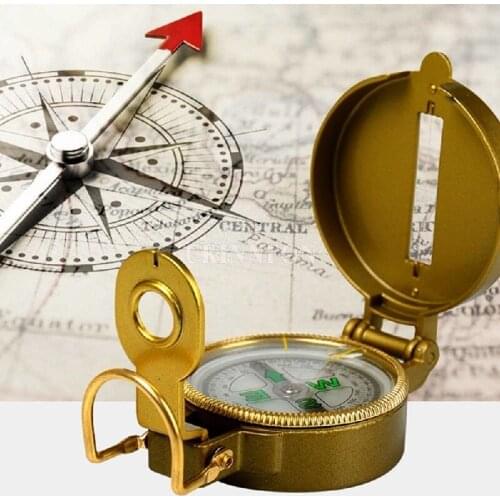 200Pcs/Lot High-Grade Metal Gift American Ruler Compass Pointing Guide Portable Handheld Compass DC45-3A
