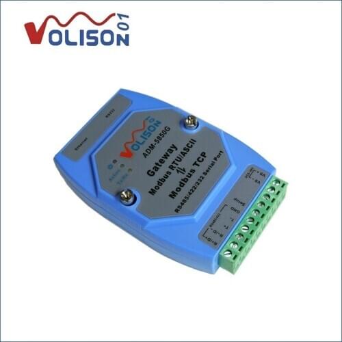 ADM-5850G Industrial Modbus gateway server, MODBUS RTU/ASCII to Modbus TCP, support PLC serial port