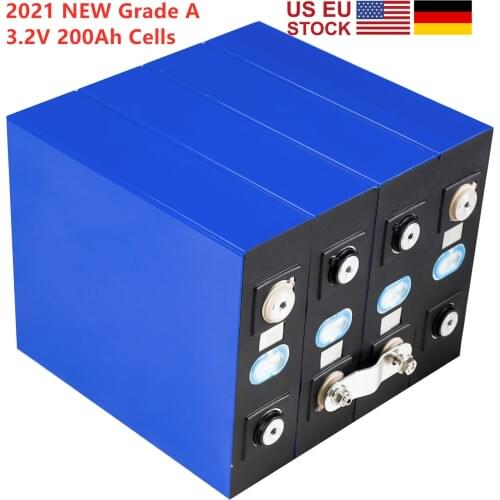 2021 NEW Grade A 4PCS LIFEPO4 3.2v200AH Rechargeable Battery QR Code Cell 12V 24V 48V Not 280Ah RV SOLAR Marine EU US TAX FREE
