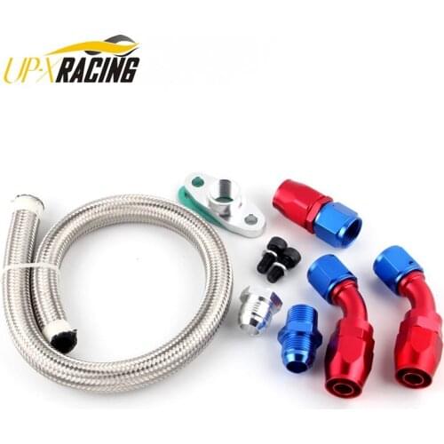 AUTO TURBO STEEL BRAIDED OIL DRAIN RETURN LINE T3 T4 T04E T70 T60 T61 GT35 AN10