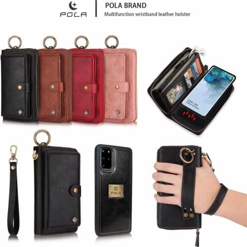 Wallet Case For Samsung Galaxy S20 S10 Plus Case Leather Flip Detachable Galaxy S1Oe S20 Ultra Note 10 Multifunction Cover