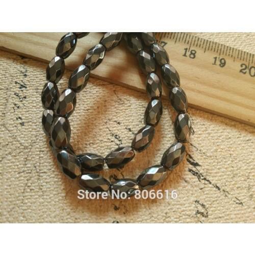 5*8MM 100pcs=2strands AAA Grade Cut Face Marquise Natural Hematite Black Bead Strands Semi-precious Jewelry Loose Beads