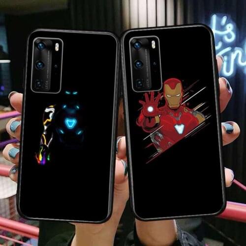 Iron Man Clear Phone Case For Huawei Honor 20 10 9 8A 7 5T X Pro Lite 5G Black Etui Coque Hoesjes Comic Fash