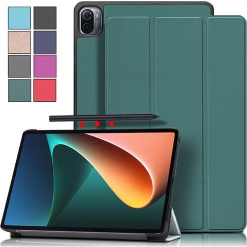 Cover for Xiaomi Pad 5/Pad 5 Pro 2021 11.0 mi pad 5 pro 5G Tri-fold case for Xiaomi Pad5 smart hard full protective shell+Pen