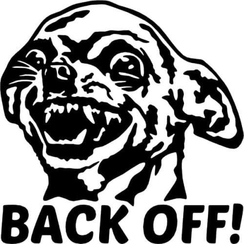 S51077 Various Sizes/Colors Car Stickers Vinyl Decal Chihuahua Back Off Motorcycle Decorative Accessories Creative Waterproof