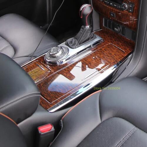 For Nissan Patrol Y62 2016-2018 Wood ABS Chrome Car All Kinds of Interior Accessories Cover Trims Car Styling Auto Accessories