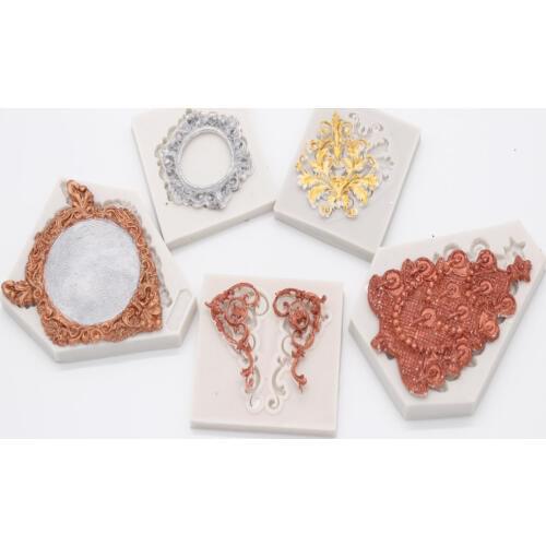 European lace lace pattern silicone mold fondant cake decoration tools chocolate mold soft candy candy mold